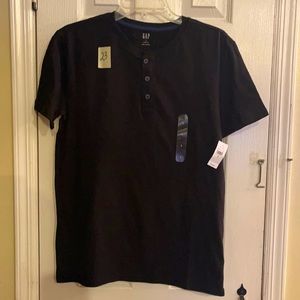 Gap, men polo shirt, black, size small